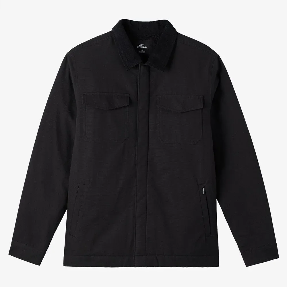 O'Neill Men's Black high pile Lined barn jacket